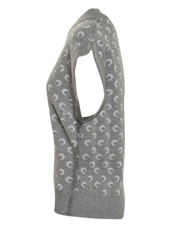 Marine Serre Vネック トップ | グレー | FARFETCH JP