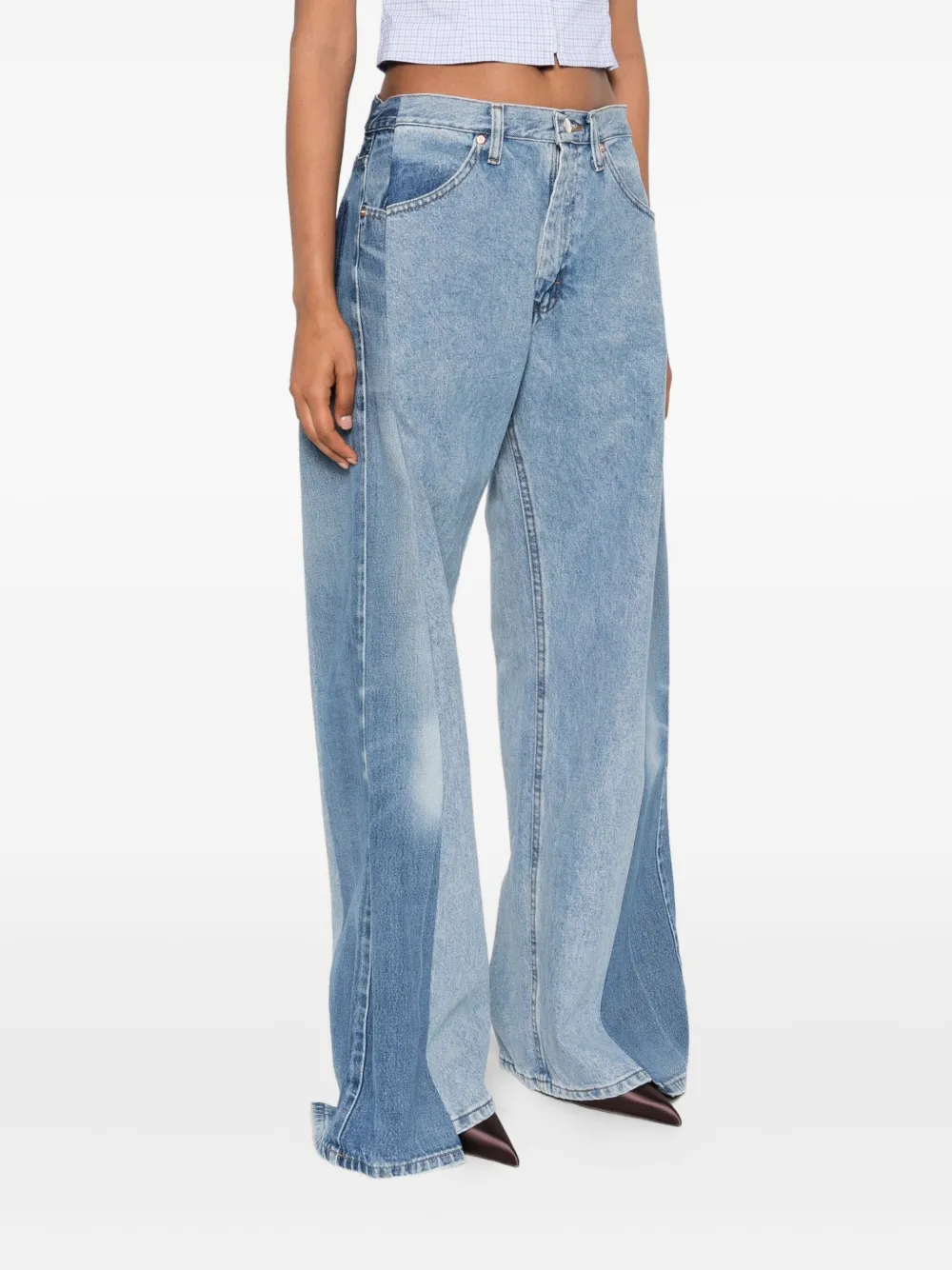 E.l.v Denim Denim Wide-leg Jeans In Blue