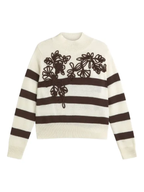 ERMANNO FIRENZE  floral-embroidered sweater