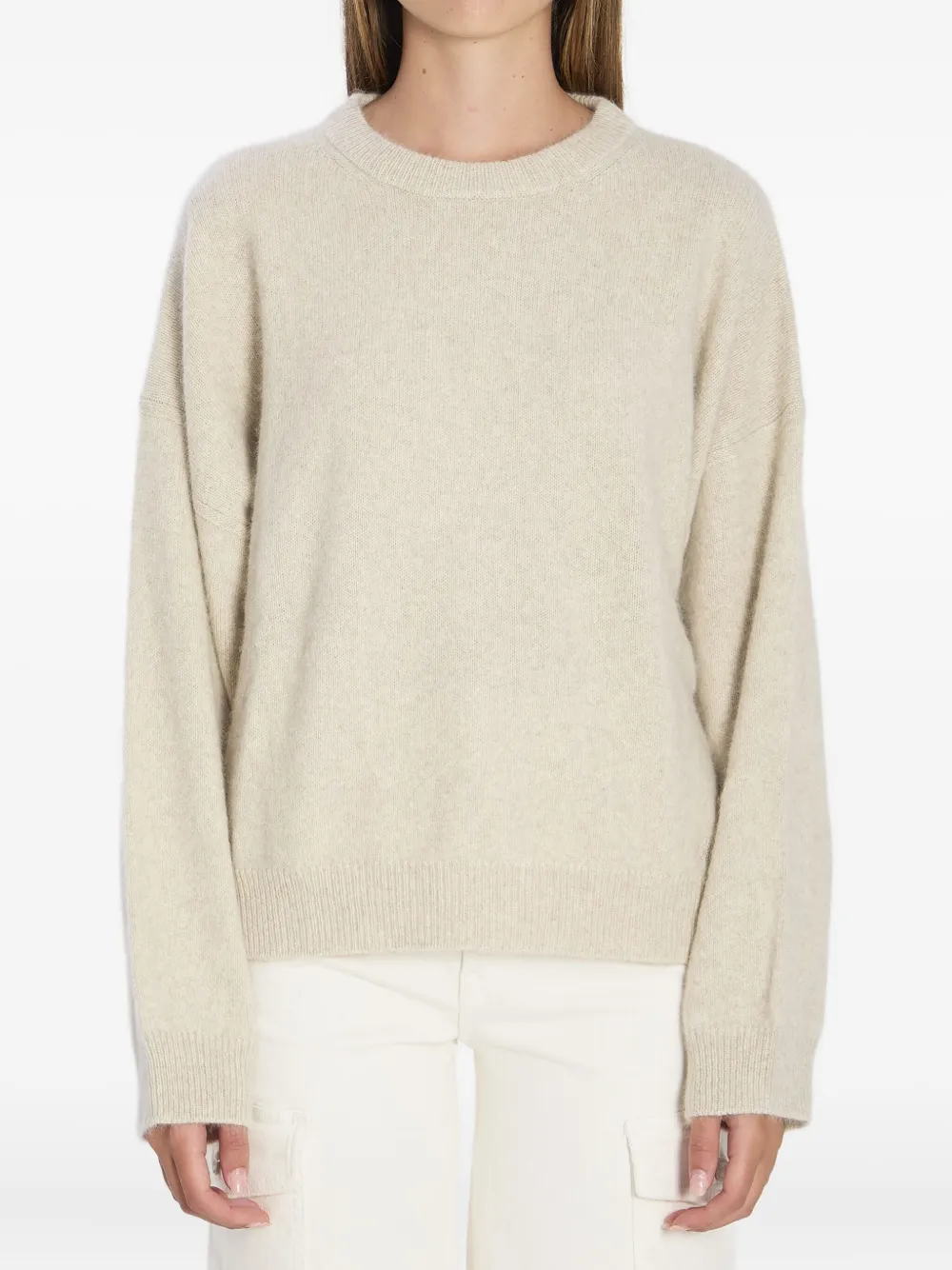 LouLou de Saison Tristan ribbed crew-neck sweater | Neutrals | Image 1