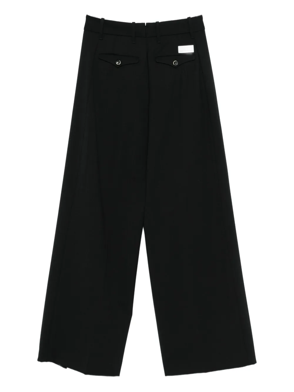 Nine In The Morning Plooibroek met knoopsluiting - Zwart