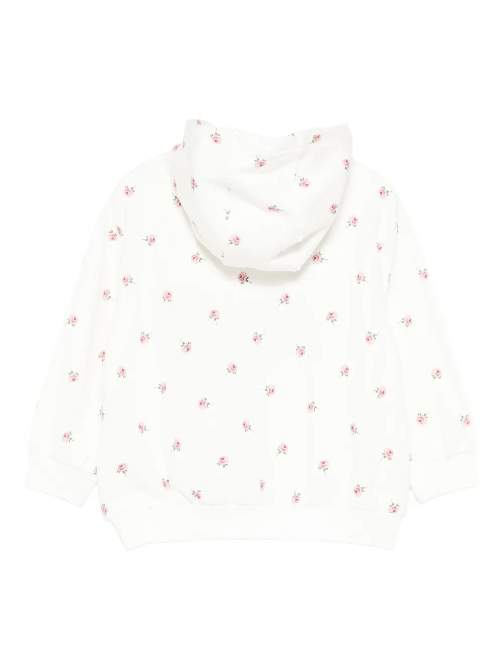Stella McCartney Kids Top met bloemenprint en capuchon Wit