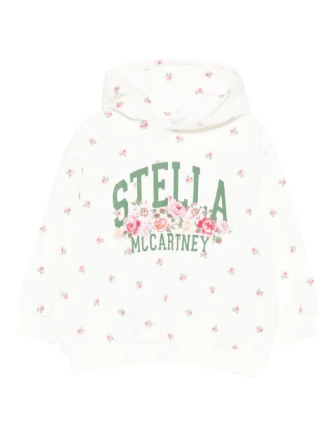 Stella McCartney Kids floral-print hooded top