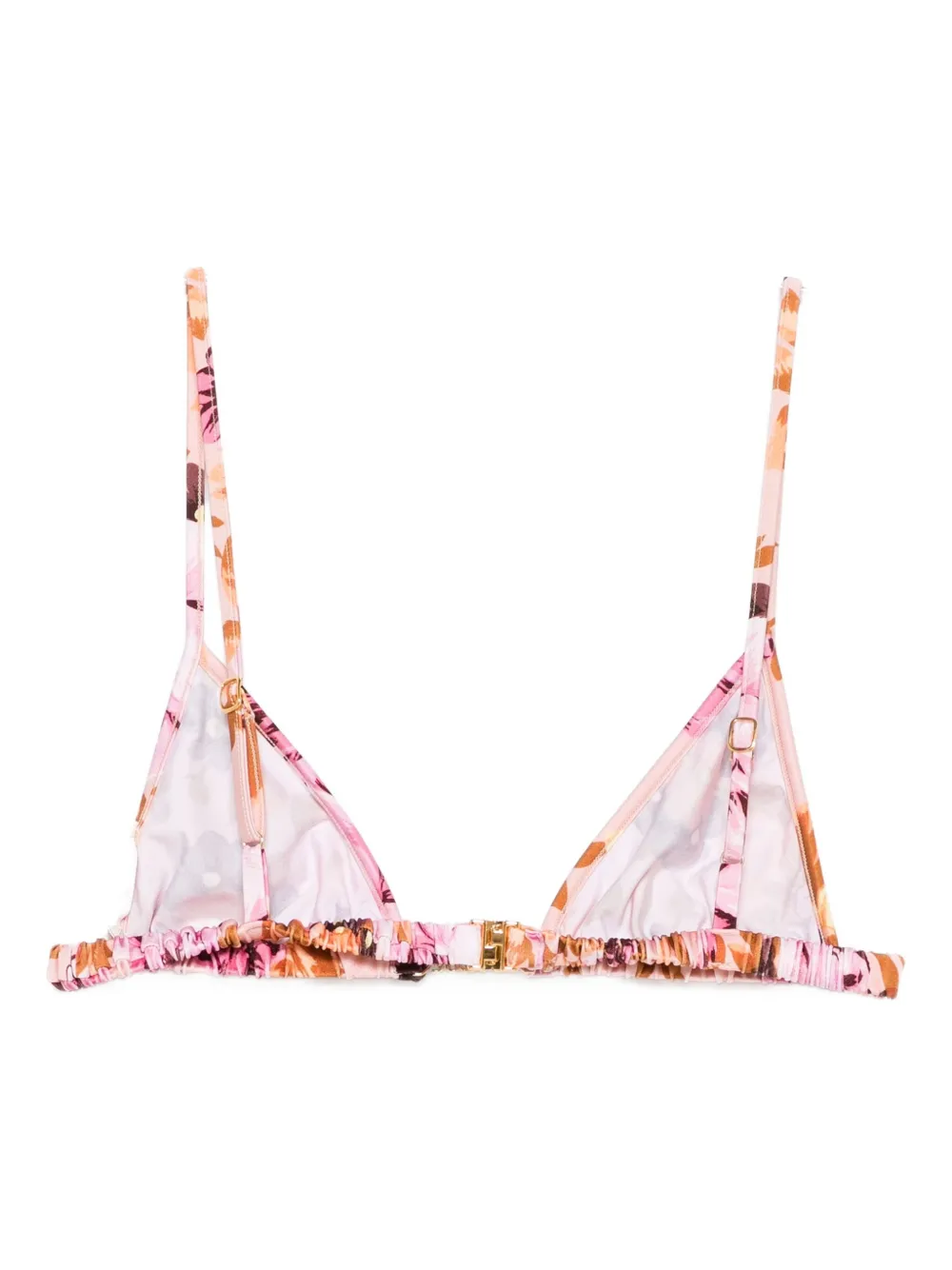 Chloé Floral-print Triangle Bikini Top In Multi