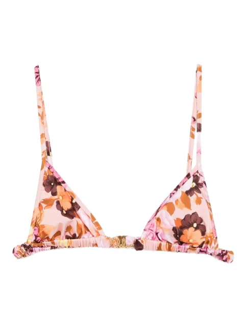 Chloé floral-print triangle bikini top