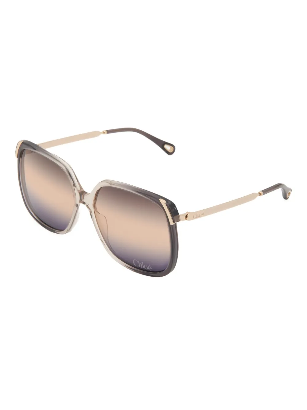Chloé geometric frame sunglasses - Grijs