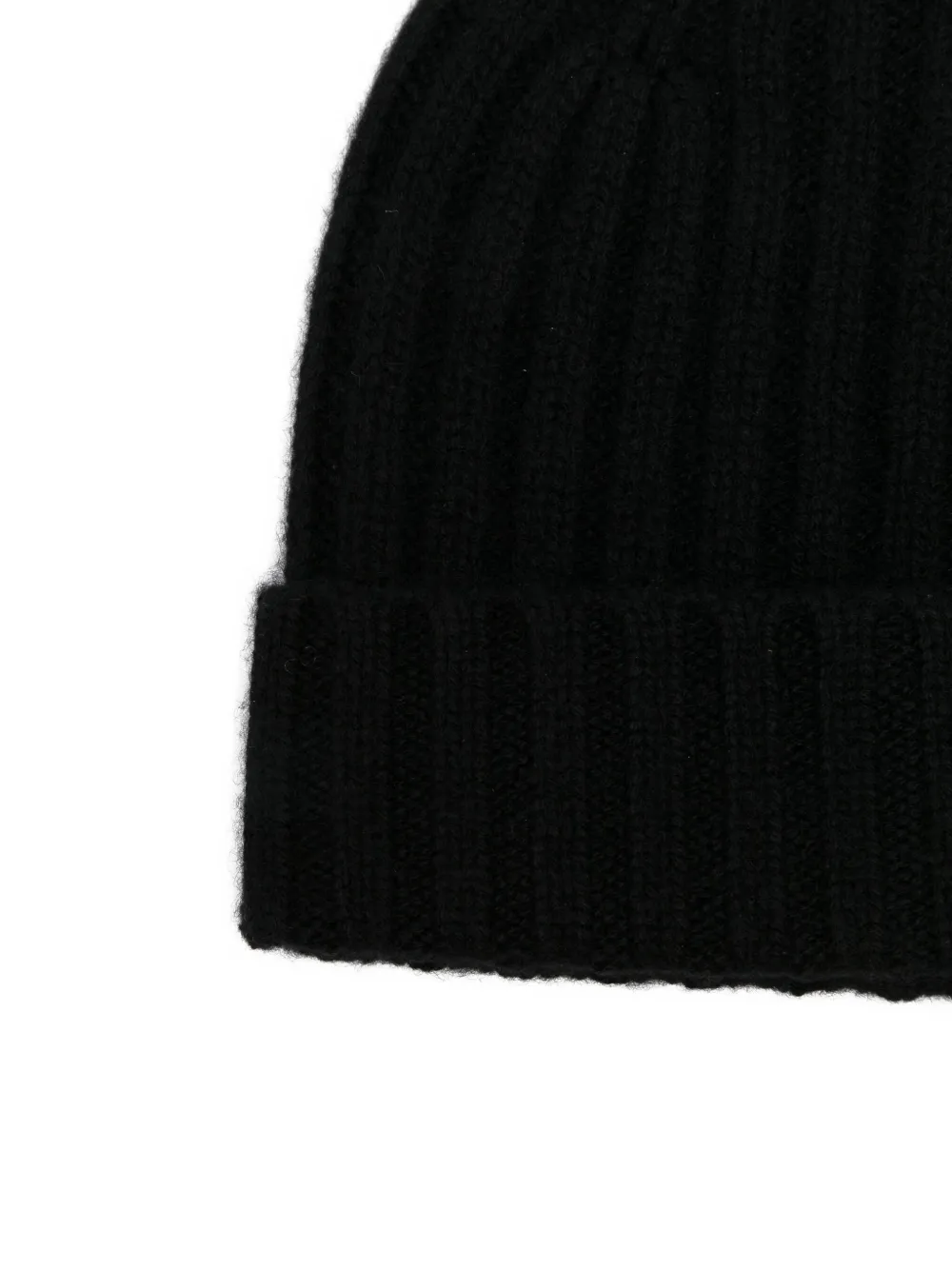 Beyou Ribbed-knit Cashmere Beanie In Black