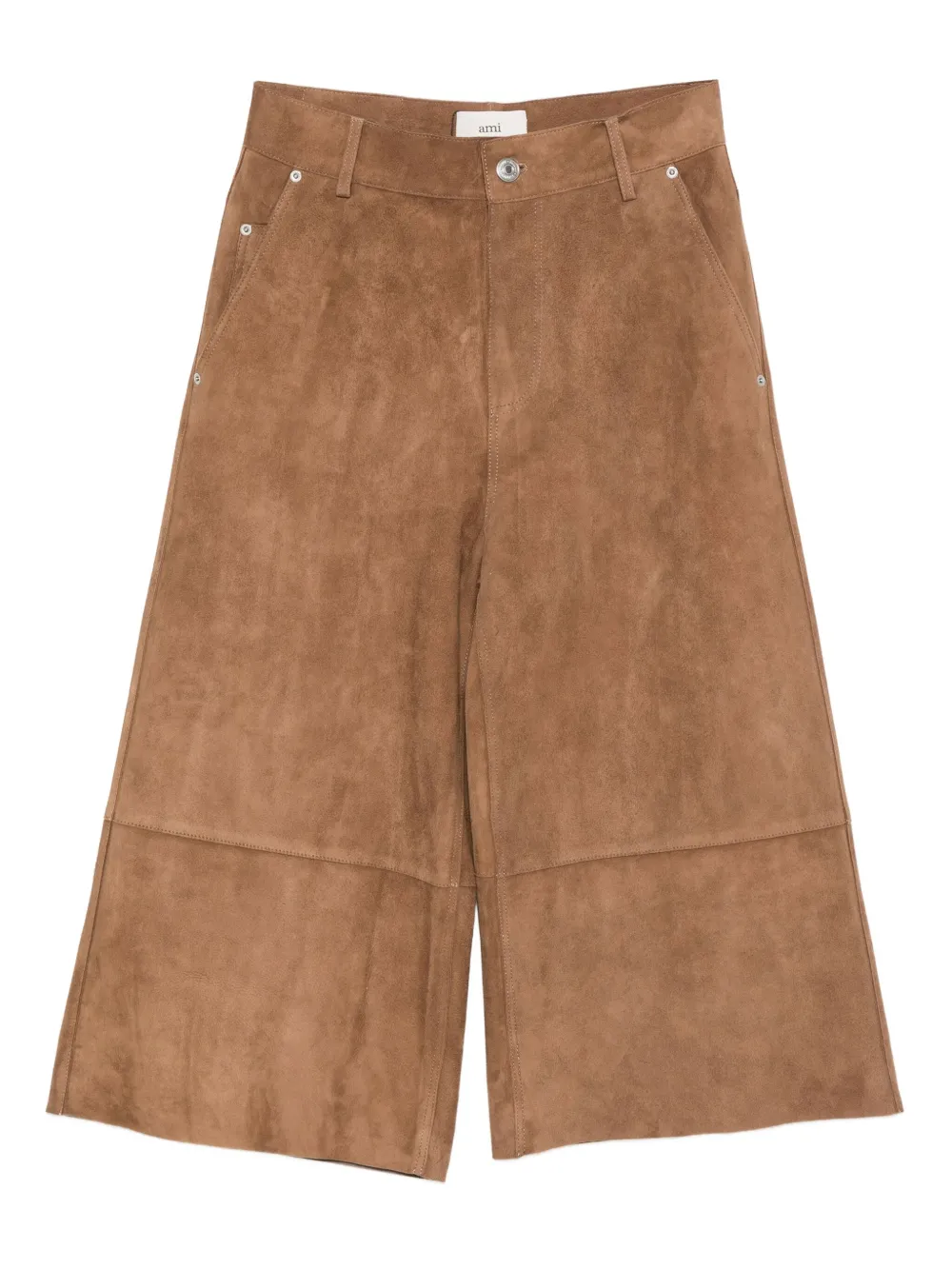 AMI Paris suede side-pocket trousers | Brown | Image 1