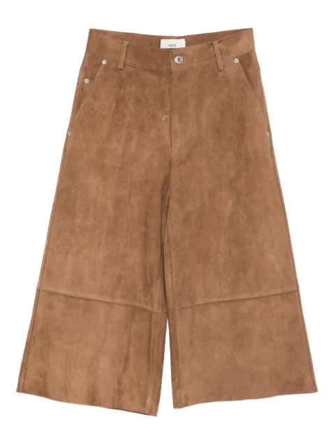 AMI Paris suede side-pocket trousers