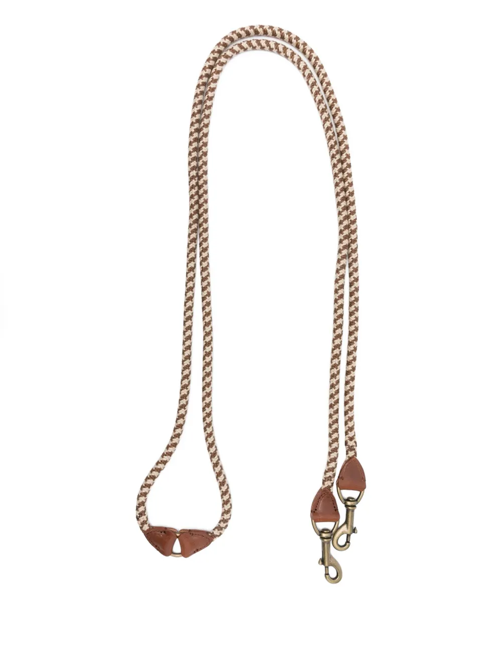 POLDO DOG COUTURE Timber braided leather dog leash | Brown | Image 1