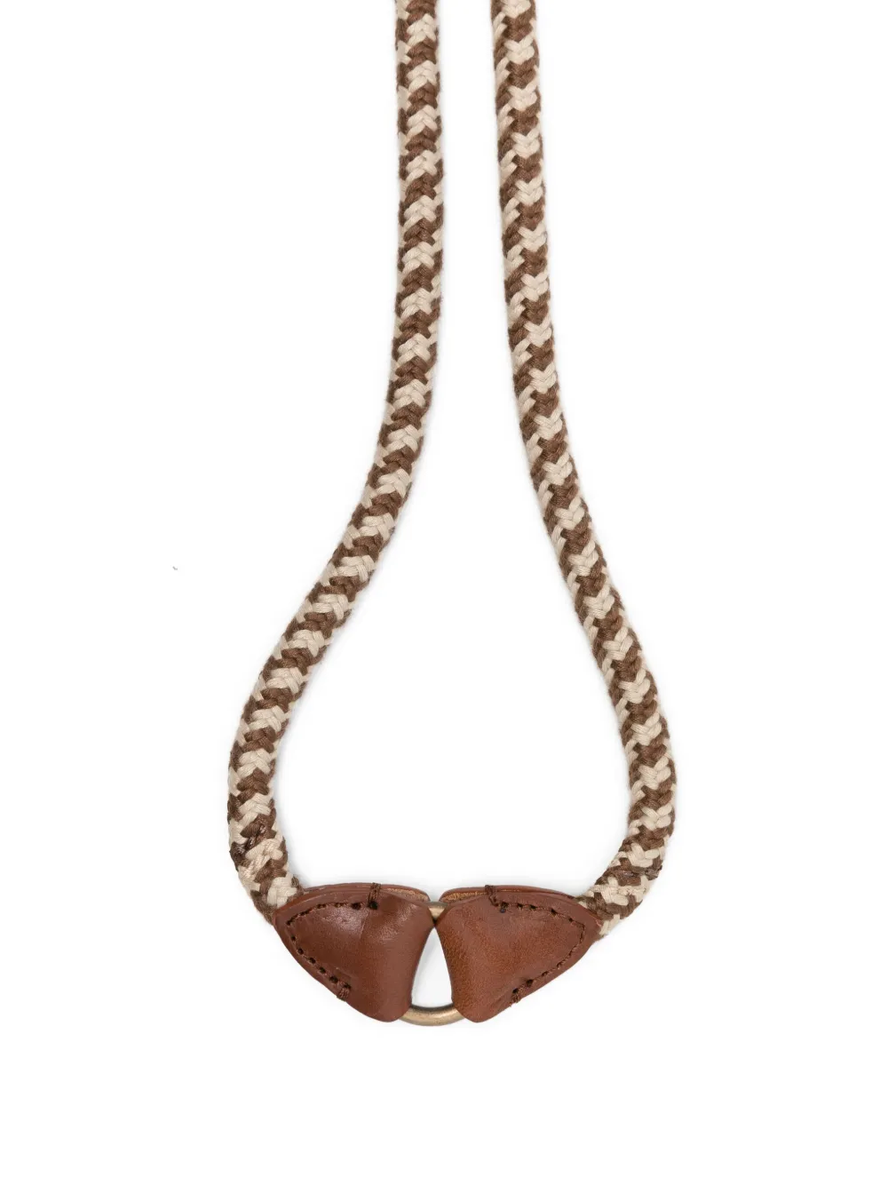 Poldo Dog Couture Timber Braided Leather Dog Leash In Gray