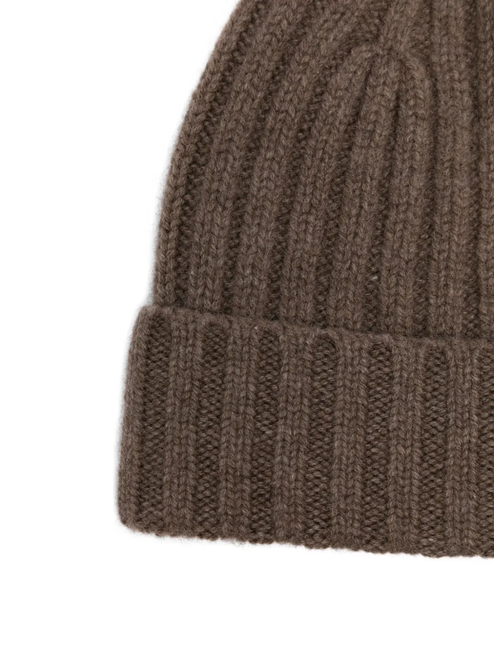Beyou Ribbed-knit Cashmere Beanie In Brown