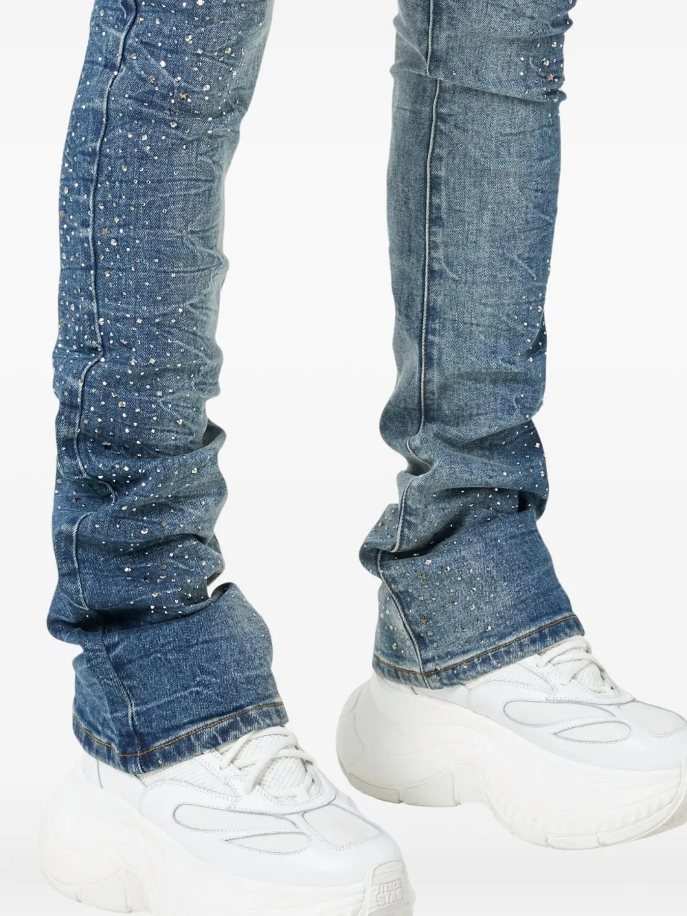 GUAPI Starry Sky skinny jeans Blauw