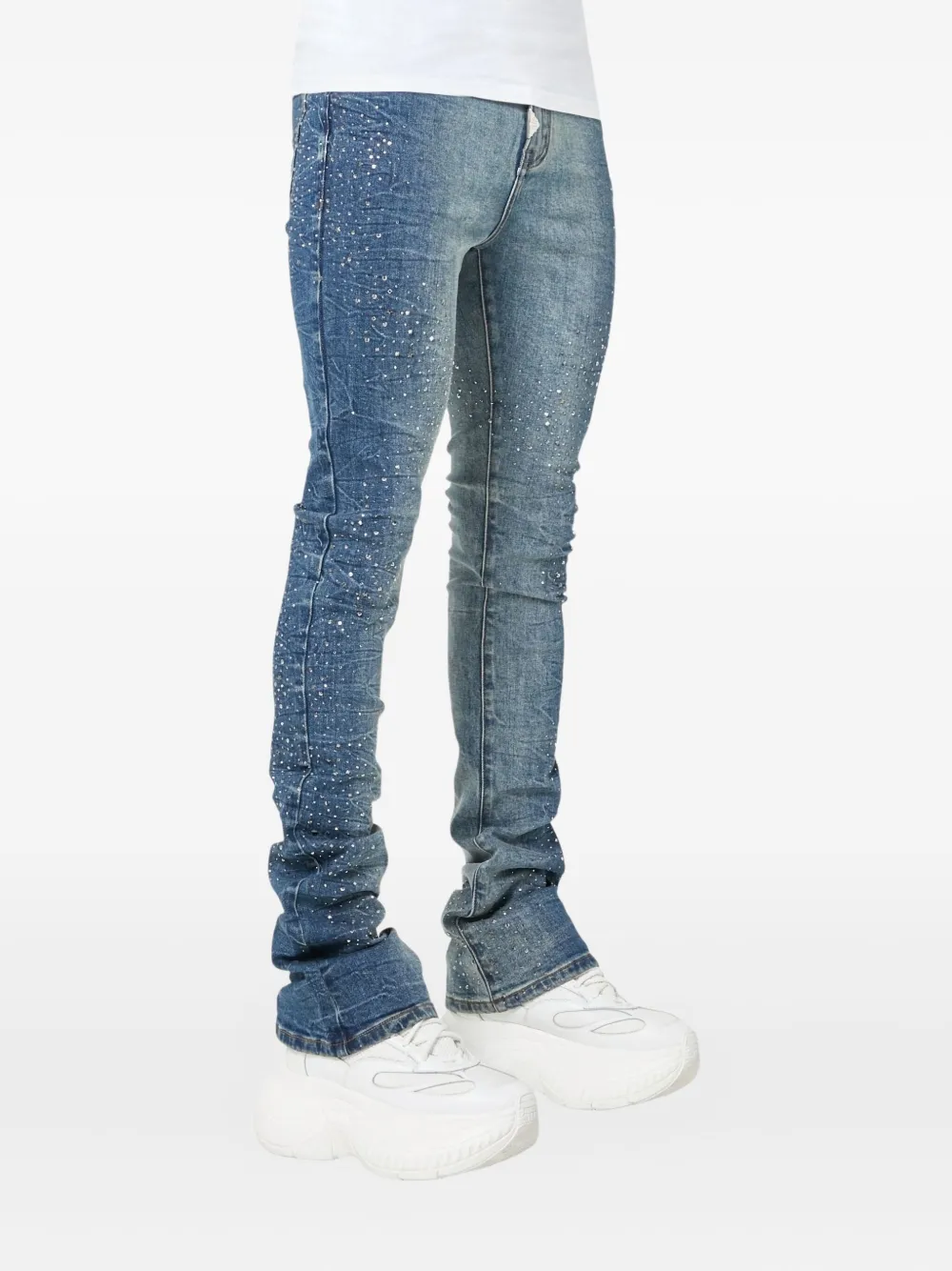 GUAPI Starry Sky skinny jeans Blauw