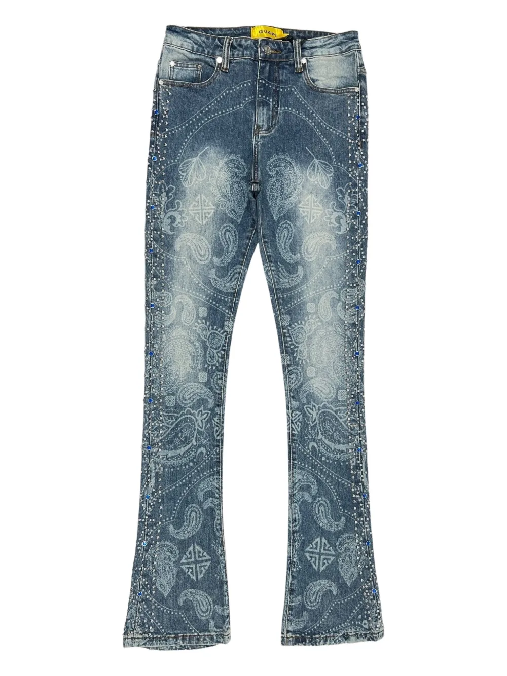 GUAPI paisley-print embellished slim-fit jeans | Blue | Image 1