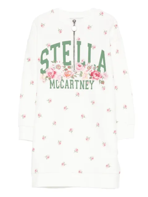 Stella McCartney Kids floral-print zip-front dress