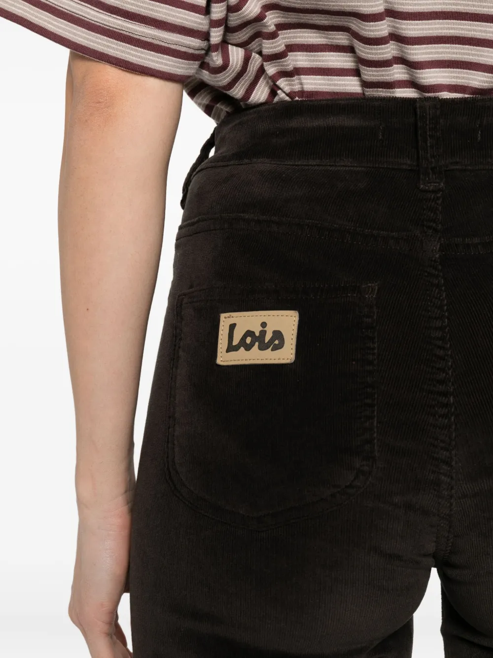 Lois Jeans Corduroy Patch-pocket Trousers In Multi