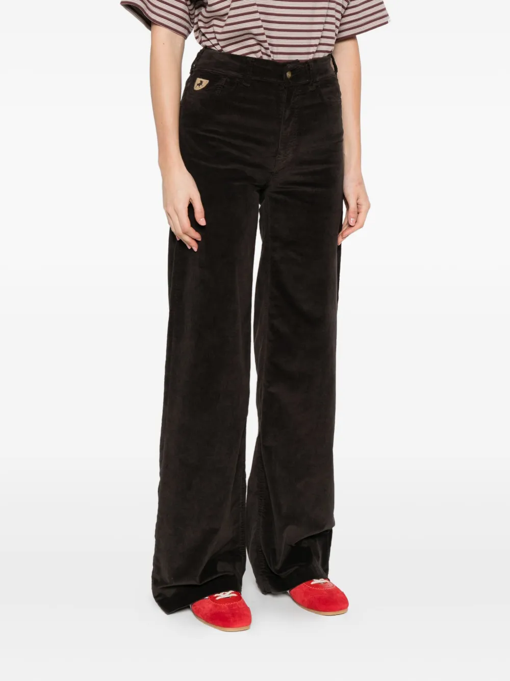Lois Jeans Corduroy Patch-pocket Trousers In Multi