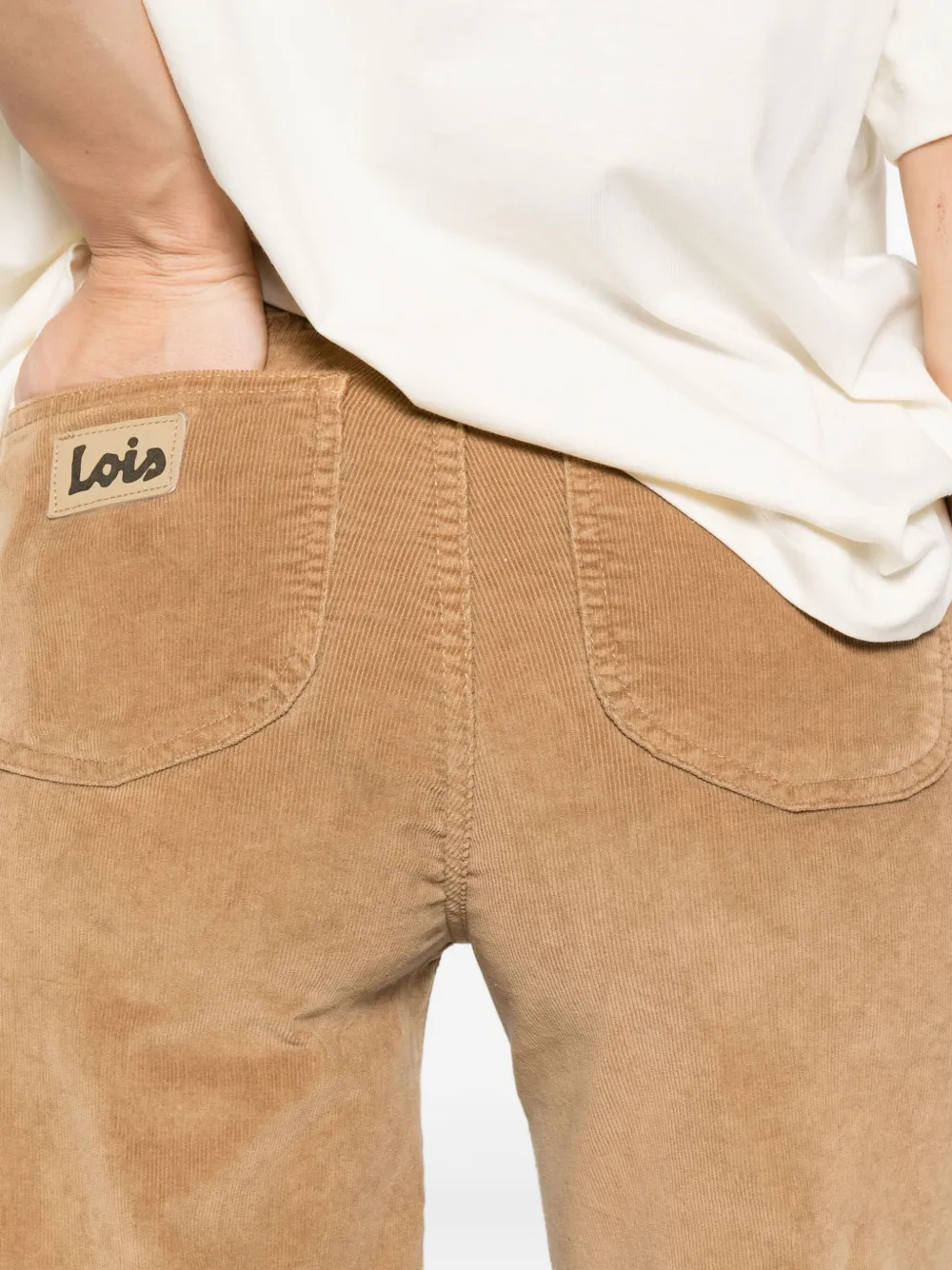 LOIS JEANS Broek met knopen Beige