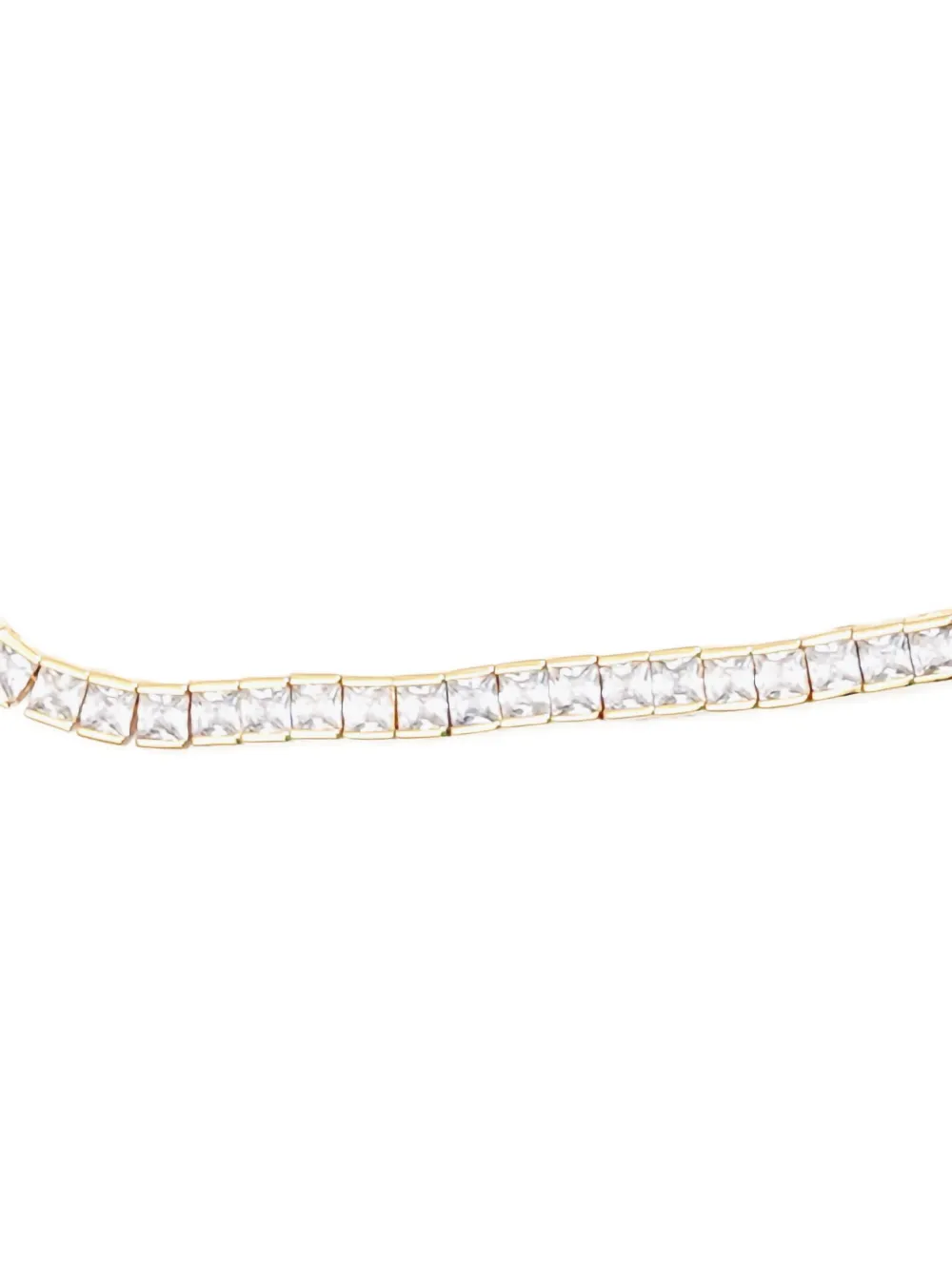  Izabel Display Tennis Square Necklace - White 