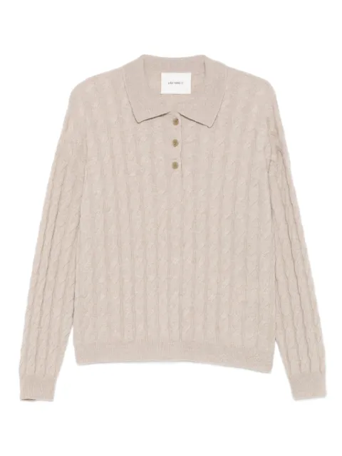 Lisa Yang cable-knit polo-neck jumper