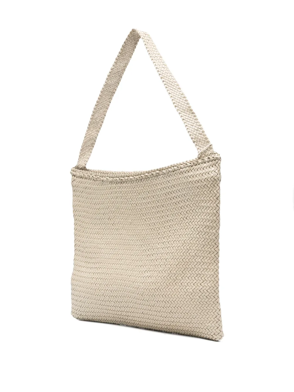 Dragon Diffusion Woven-leather Shoulder Bag In Neutral