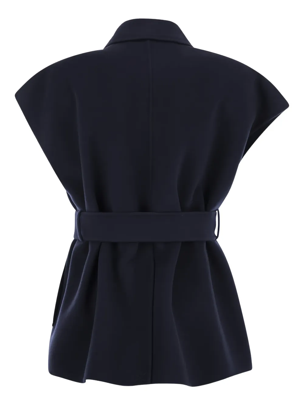 Weekend Max Mara Gilet met ceintuur en zakken Blauw