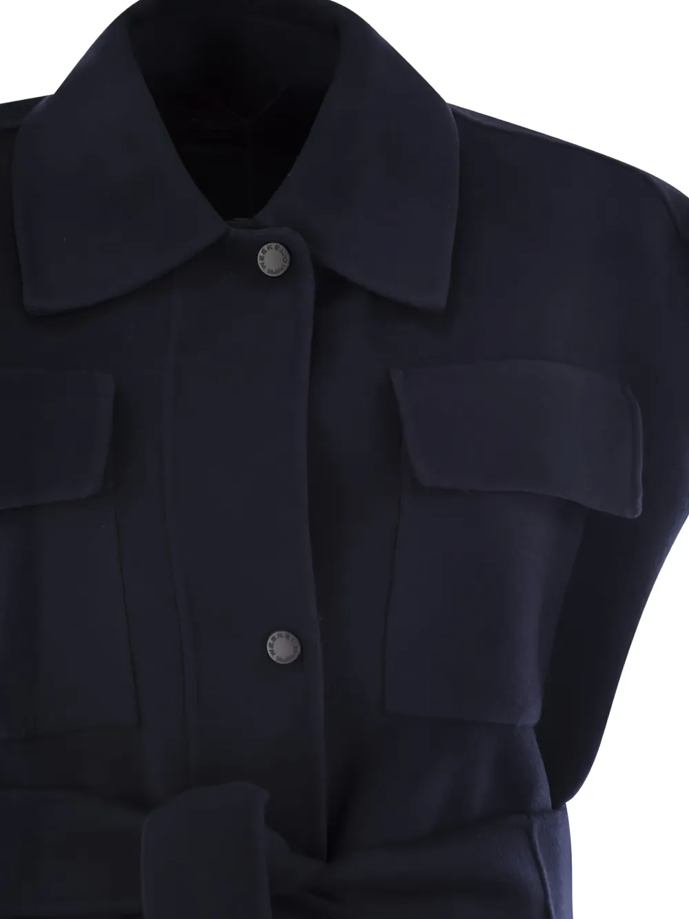 Weekend Max Mara Gilet met ceintuur en zakken Blauw