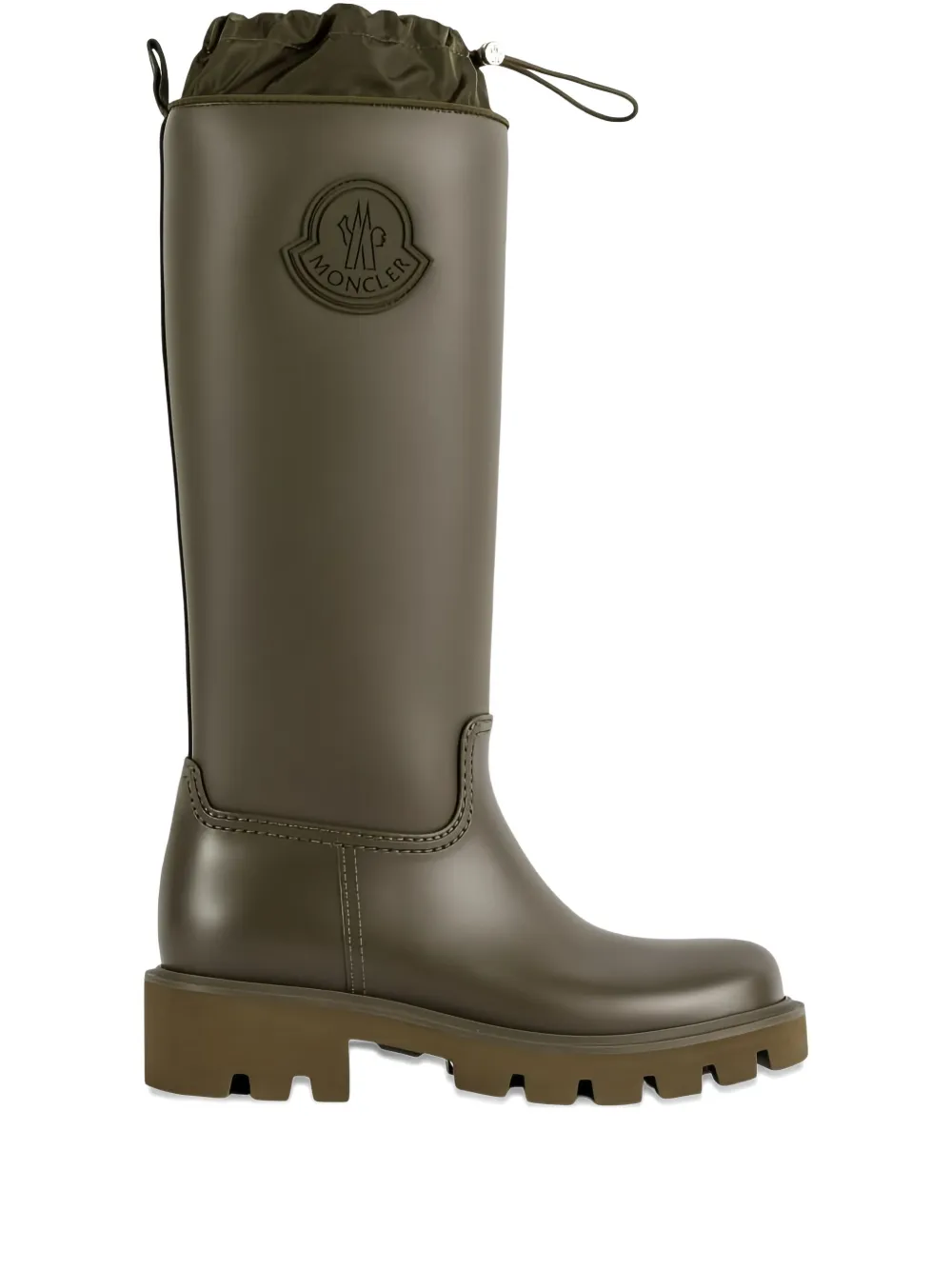 Moncler logo-plaque pull-tab boots Green