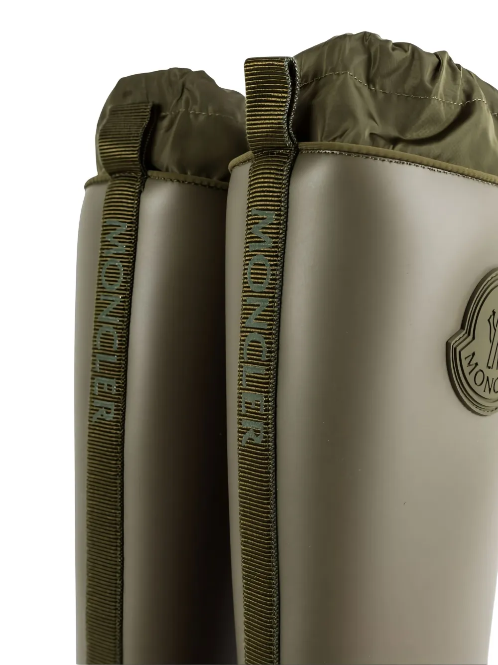 Moncler logo-plaque pull-tab boots Green