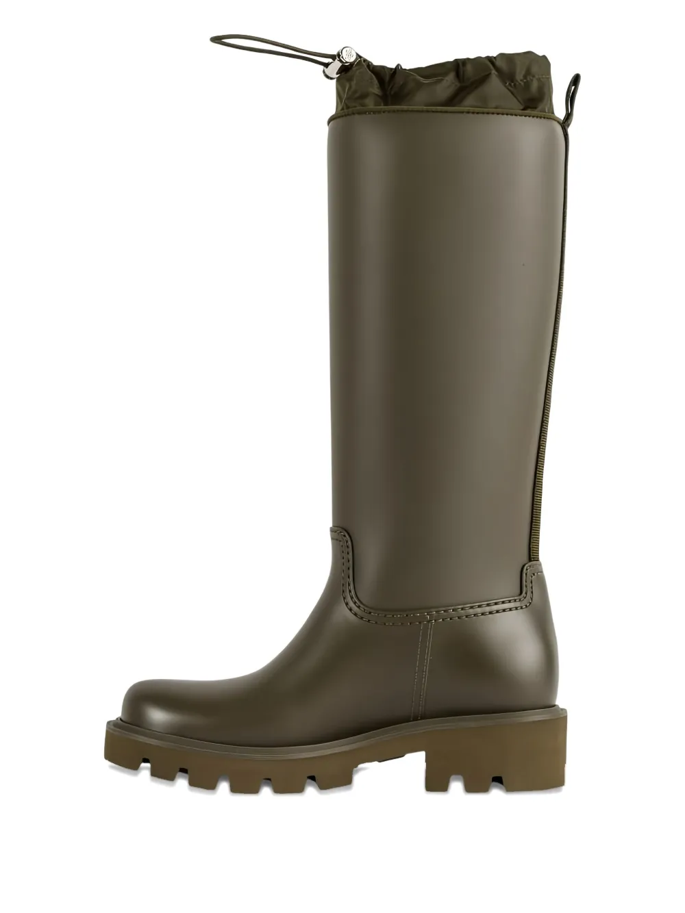 Moncler logo-plaque pull-tab boots Green