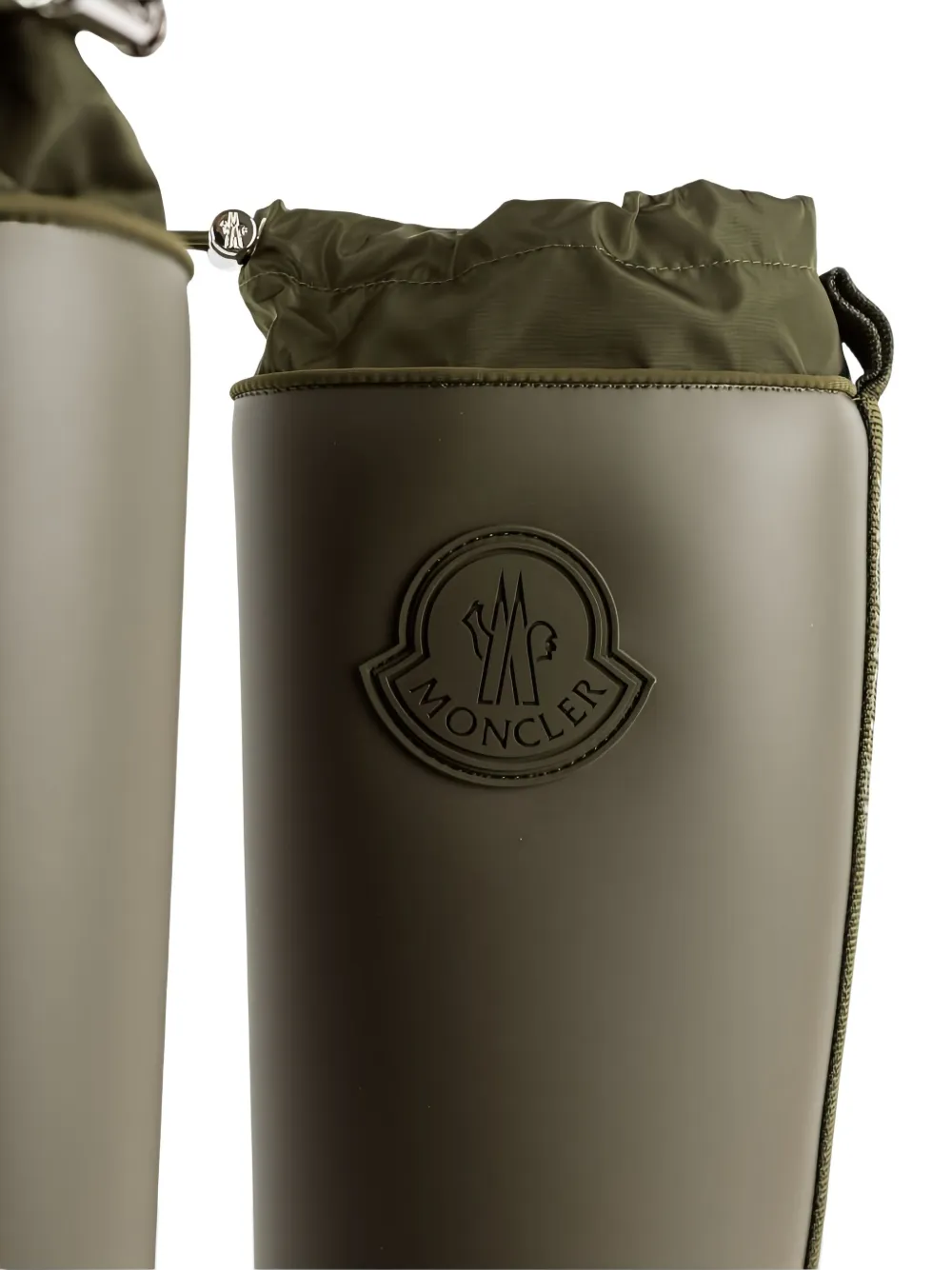 Moncler logo-plaque pull-tab boots Green