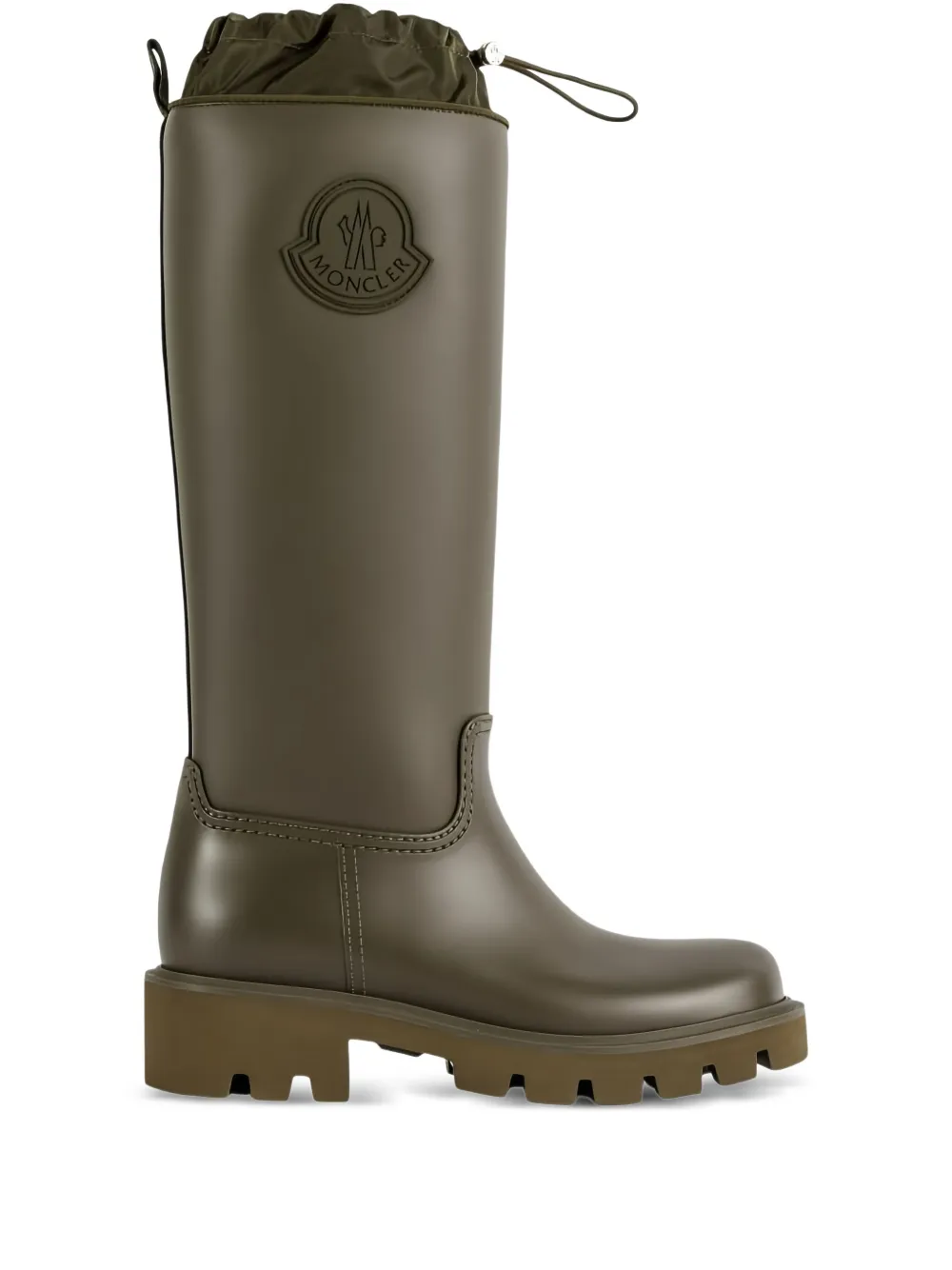 Moncler logo-plaque pull-tab boots Green