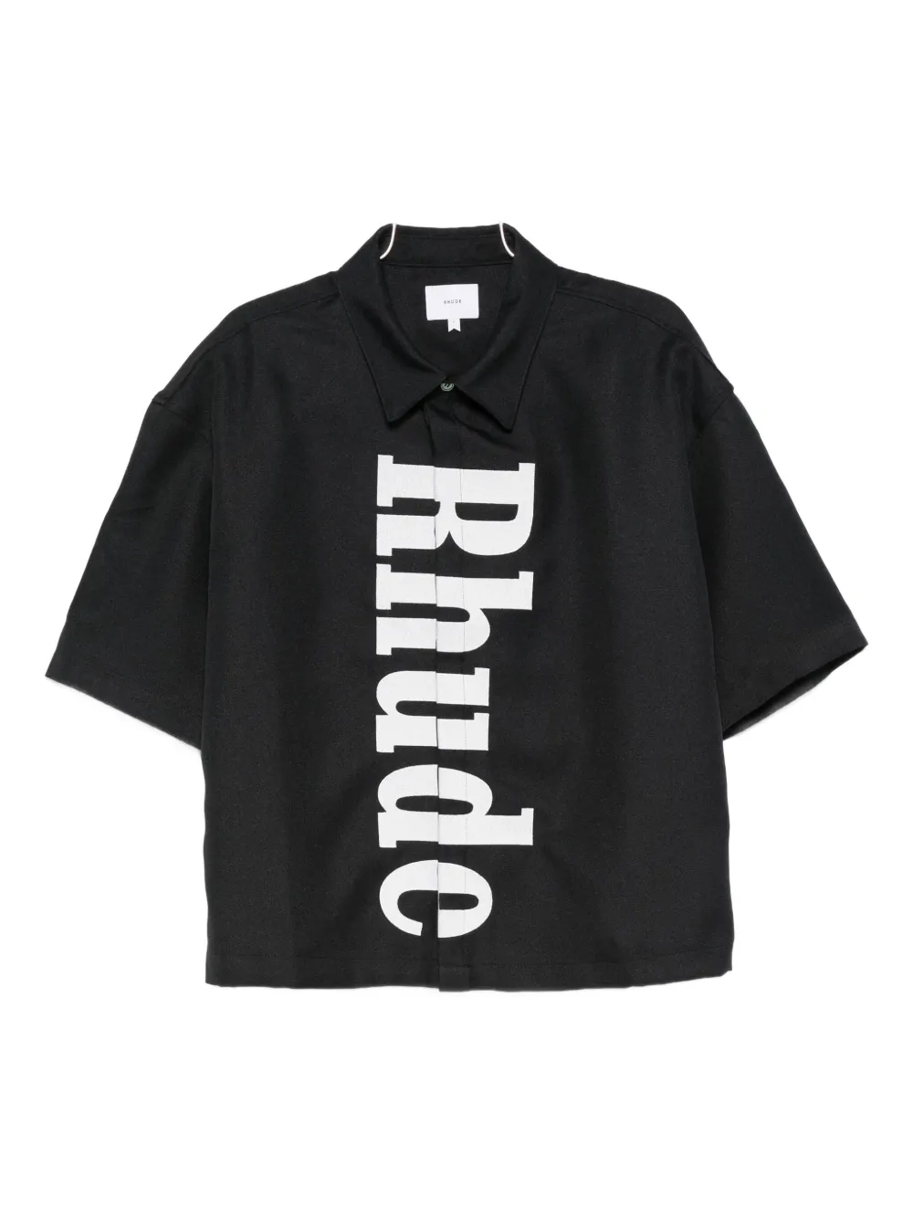 RHUDE logo-print shirt Zwart