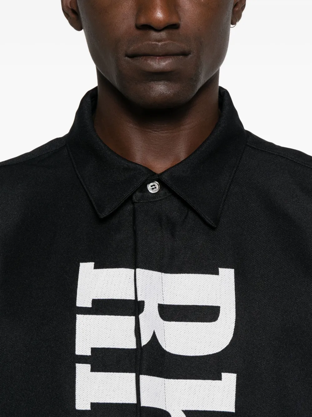 RHUDE logo-print shirt Zwart