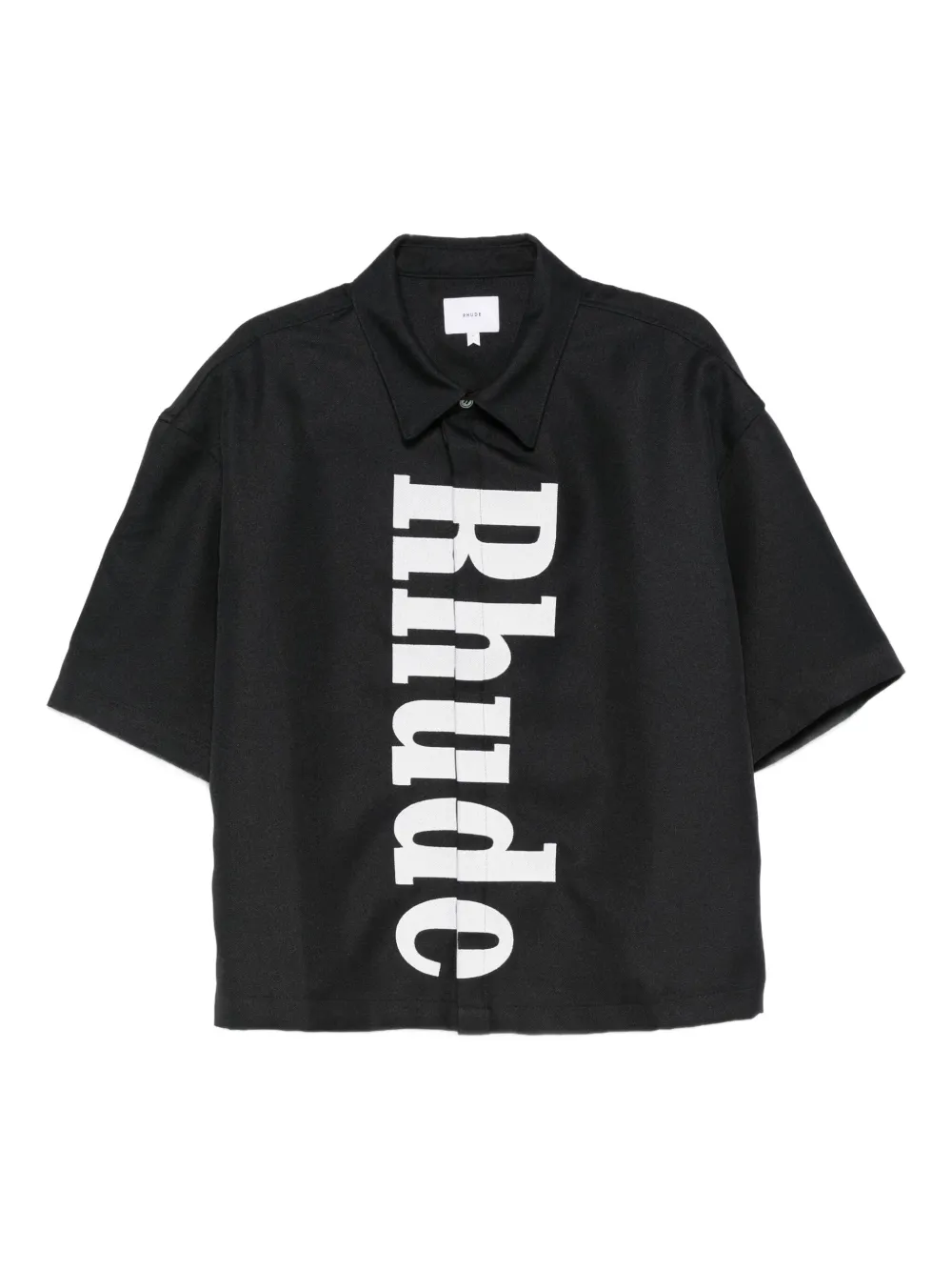 RHUDE logo-print shirt | Black | Image 1