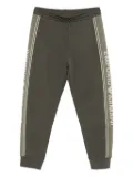 Emporio Armani logo-detail side-stripe track pants - Green