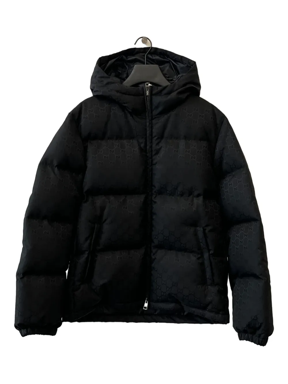 Gucci monogram quilted puffer jacket Zwart