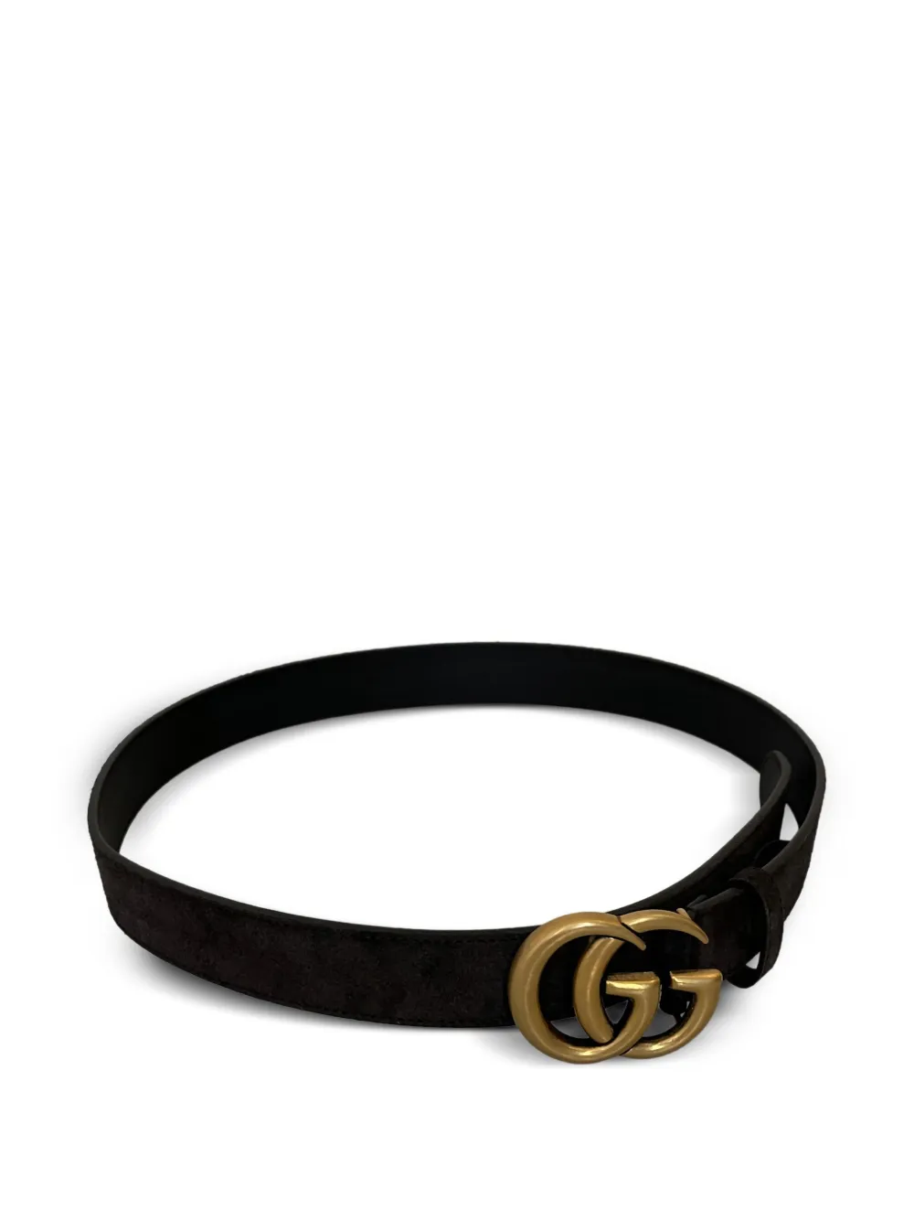 Gucci Interlocking G suede belt | Black | Image 1