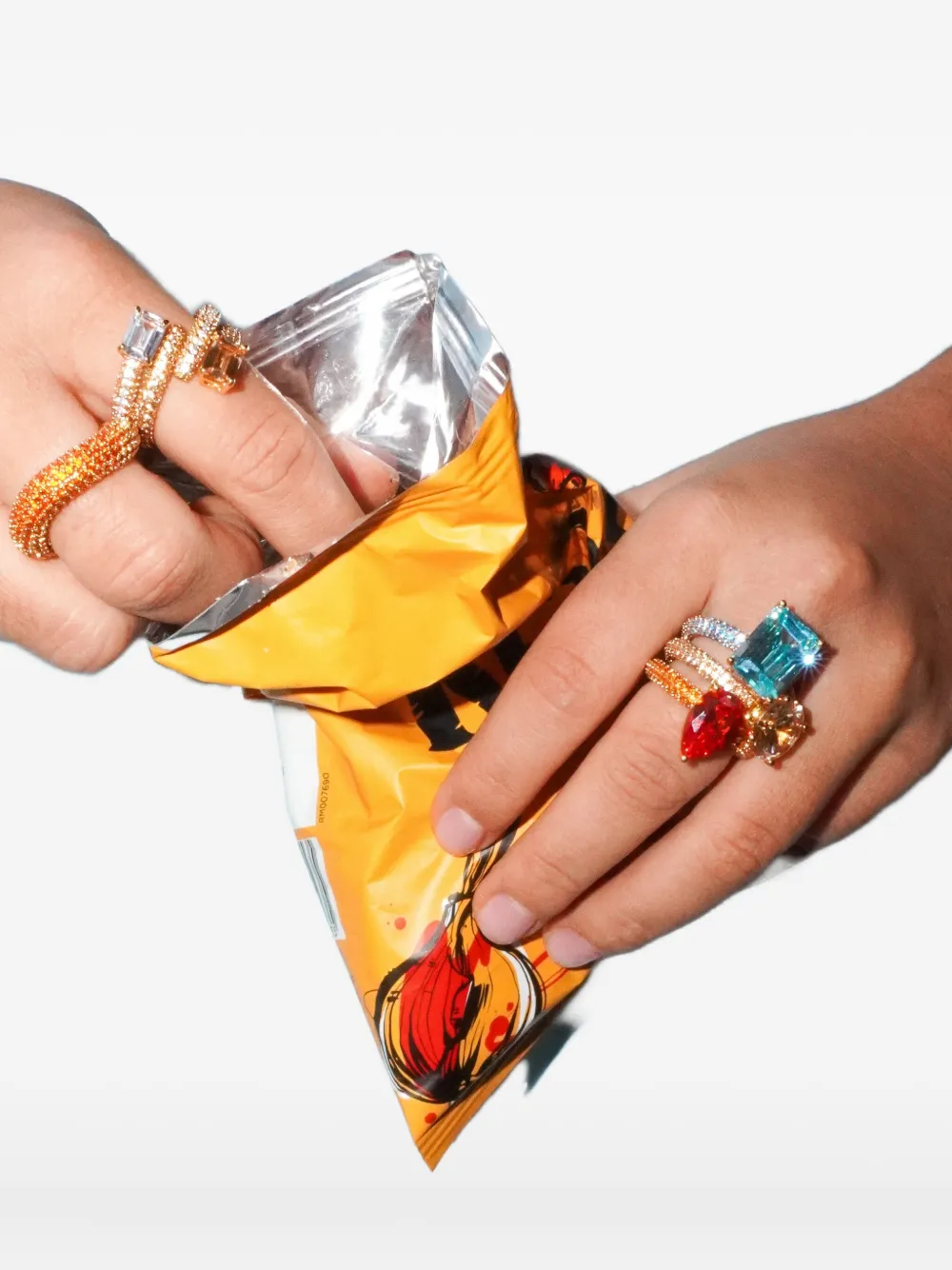  Izabel Display Mega Rectangle Ring - Blue 