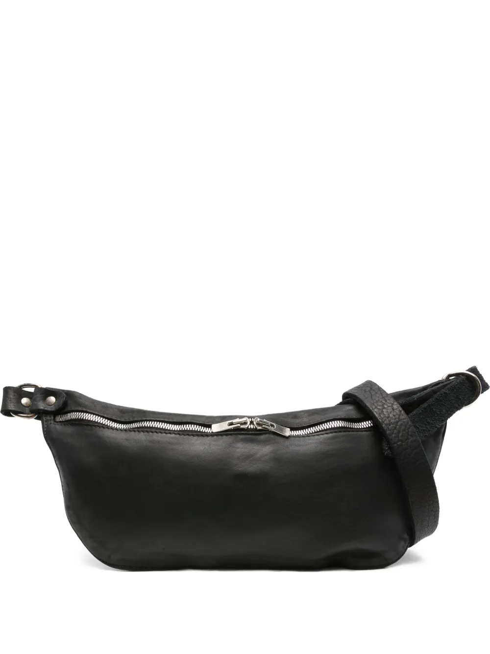 Guidi zip-fastening curved tote bag | Black | Image 1