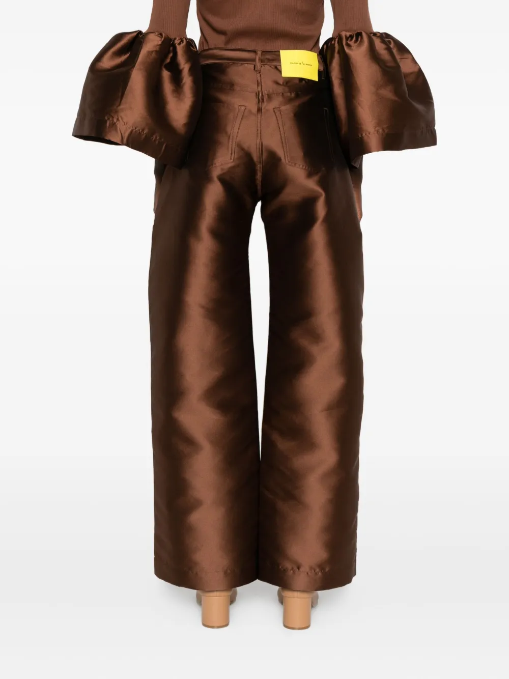 Marques' Almeida High-waist Trousers In Brown