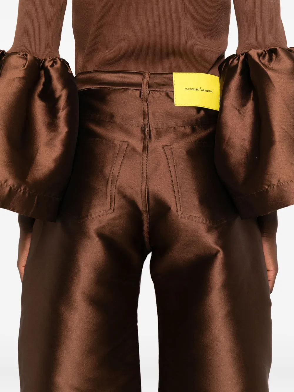 Marques' Almeida High-waist Trousers In Brown