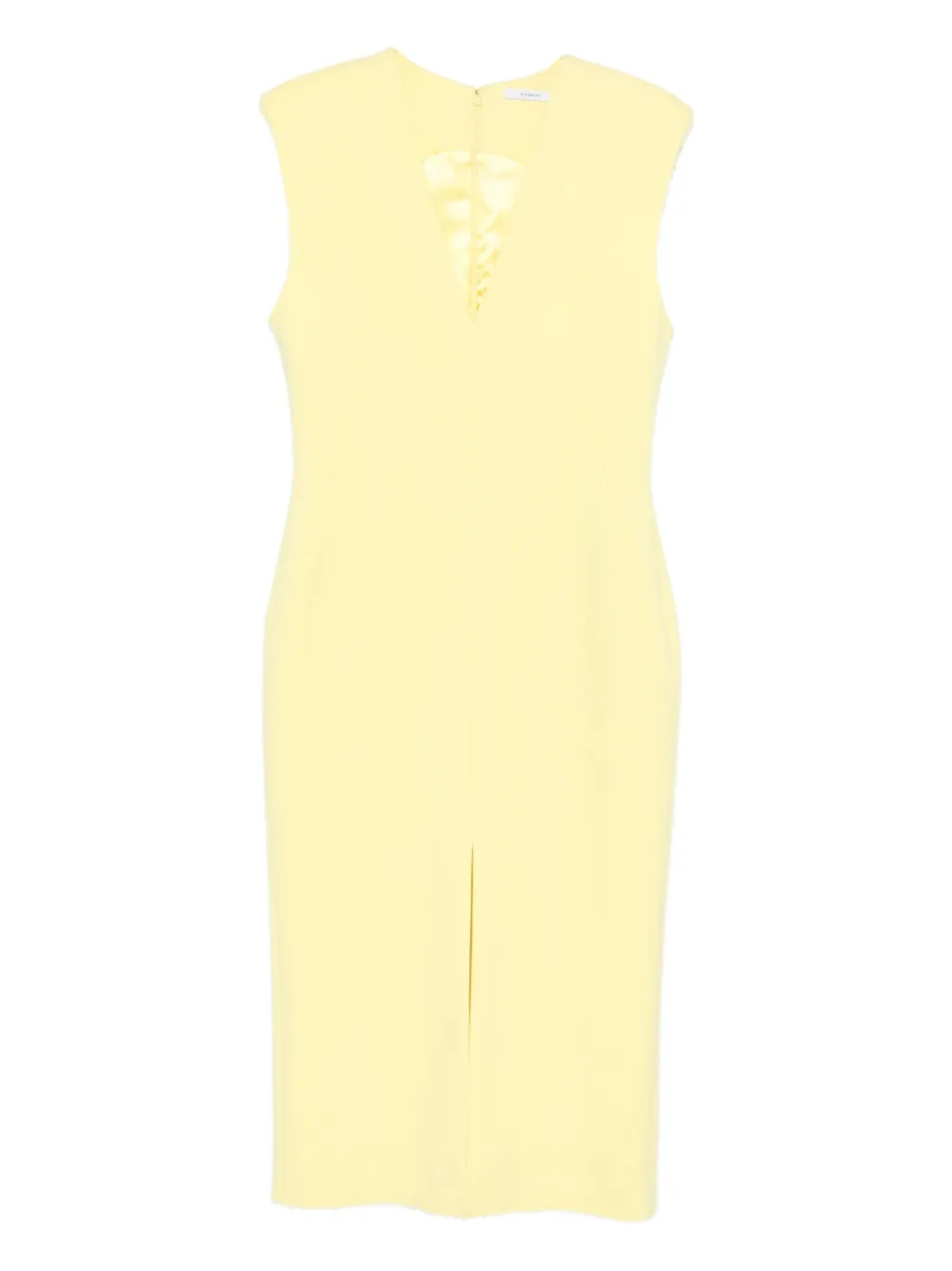 Givenchy vestido con abertura y cuello en V | amarillo | Image 1