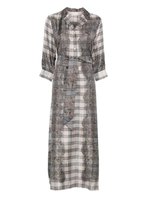 Pierre-Louis Mascia plaid-check embroidered dress