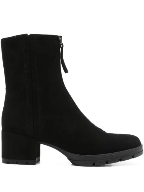 Unisa 50mm zip-front block-heel ankle boots