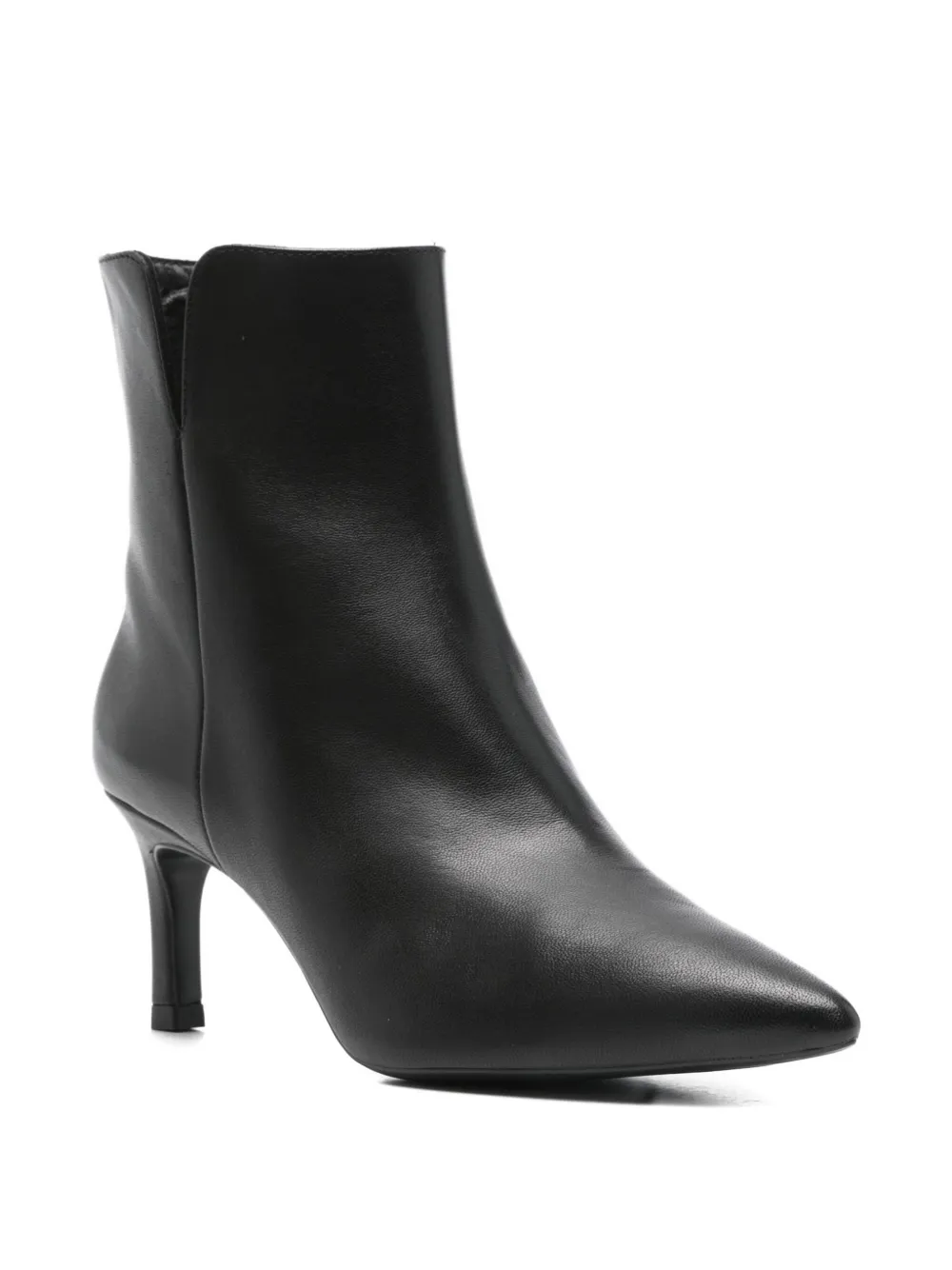 Unisa 70mm Pointed-toe Zipped Ankle Boots In Black