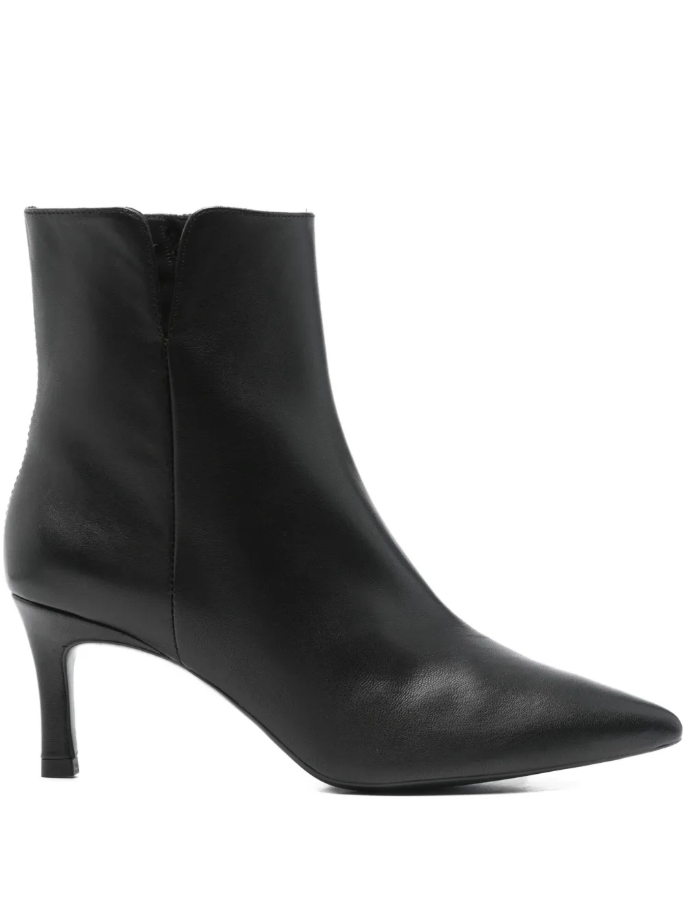 Unisa 70mm Pointed-toe Zipped Ankle Boots In Black