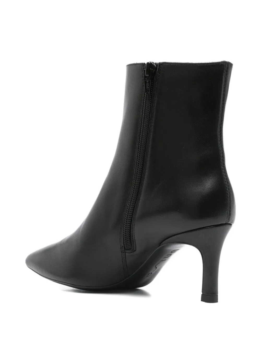 Unisa 70mm Pointed-toe Zipped Ankle Boots In Black