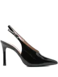 Unisa 90mm slingback patent-leather heeled pumps - Black